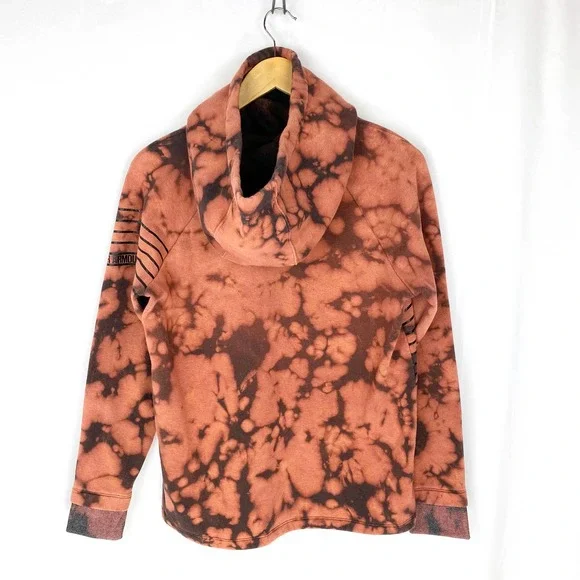Under Armour Hoodie Threadborne Orange Tie Dye M - Picture 2 of 9